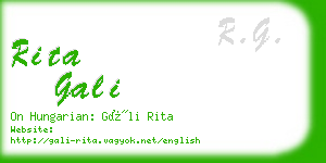 rita gali business card